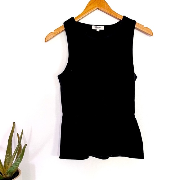 Madewell Tops - MADEWELL black peplum top